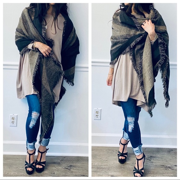 Gorgeous Cashmere blanket scarf shawl - Picture 2 of 7